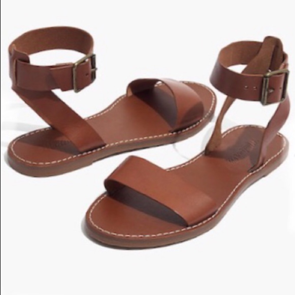 NEW Madewell Boardwalk Ankle-Strap Sandals - Size 8 - Brown